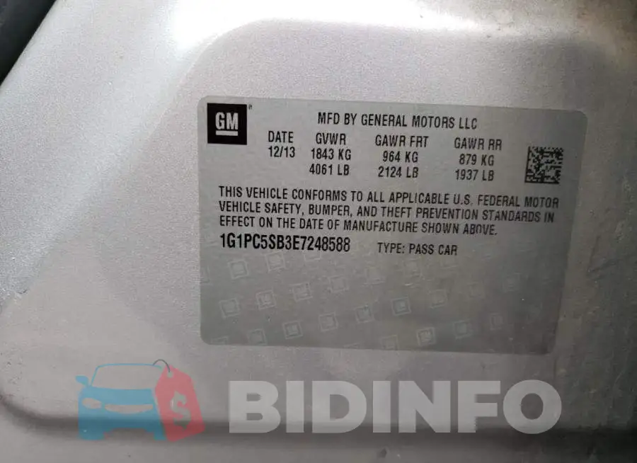 1G1PC5SB3E7248588 Photo# 12