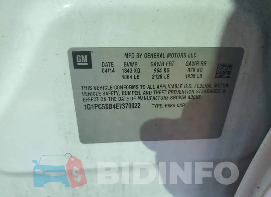 1G1PC5SB4E7370022 Photo# 12