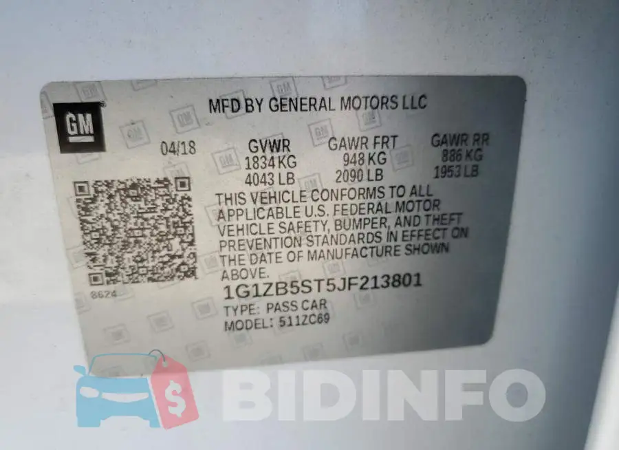 1G1ZB5ST5JF213801 Photo# 12