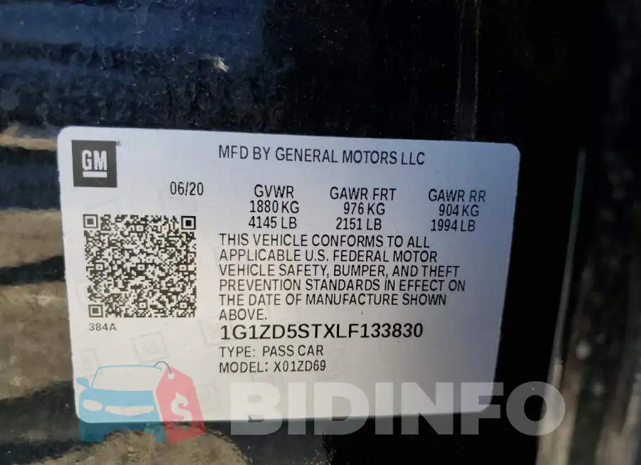 1G1ZD5STXLF133830 Photo# 12