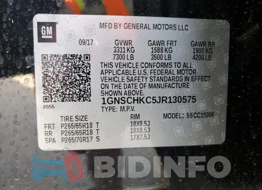 1GNSCHKC5JR130575 Photo# 13