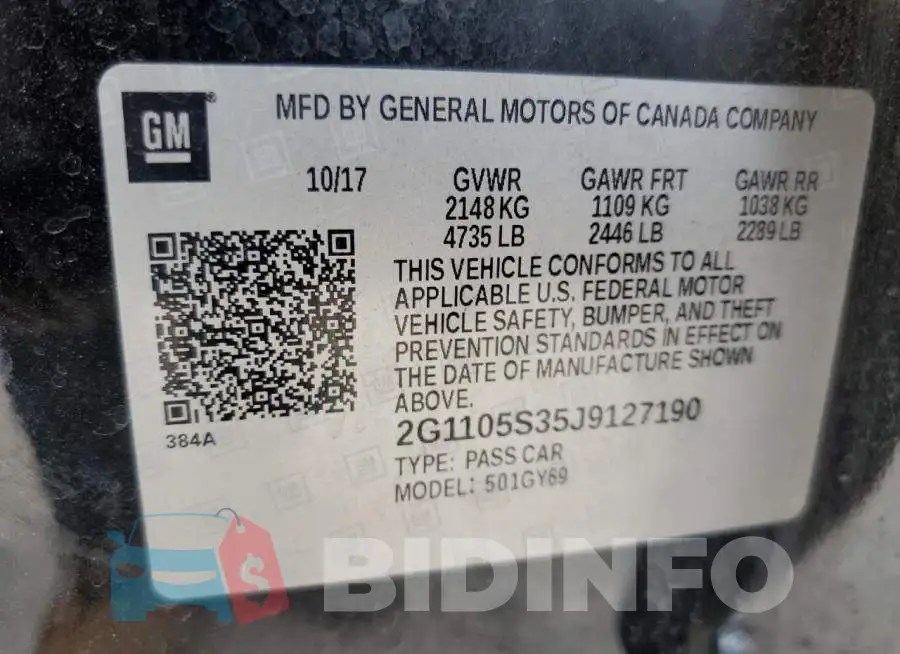 2G1105S35J9127190 Photo# 12