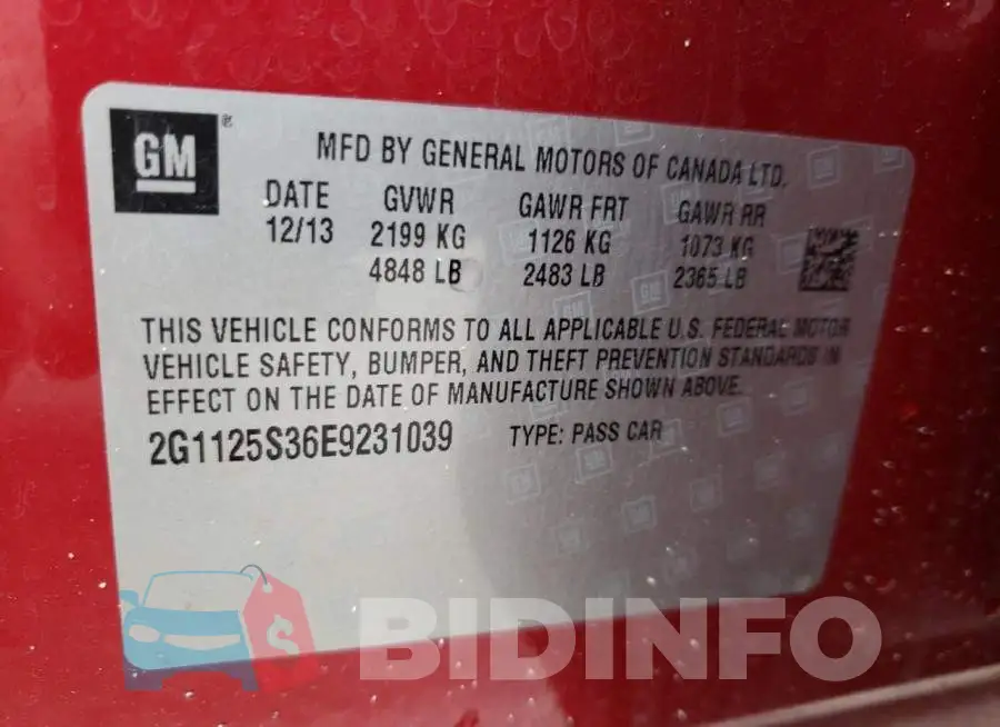 2G1125S36E9231039 Photo# 12