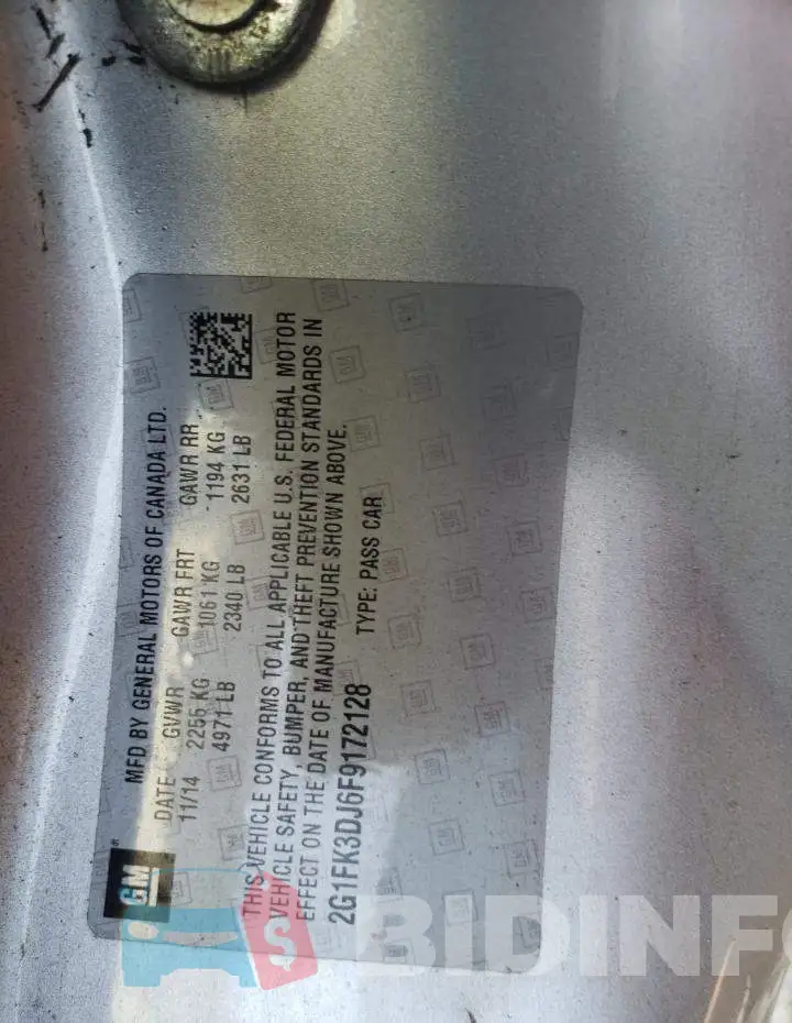 2G1FK3DJ6F9172128 Photo# 12
