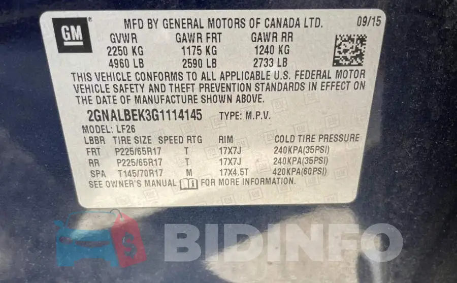 2GNALBEK3G1114145 Photo# 10
