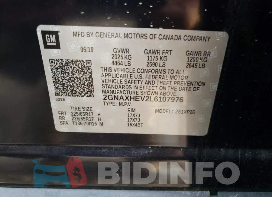 2GNAXHEV2L6107976 Photo# 13