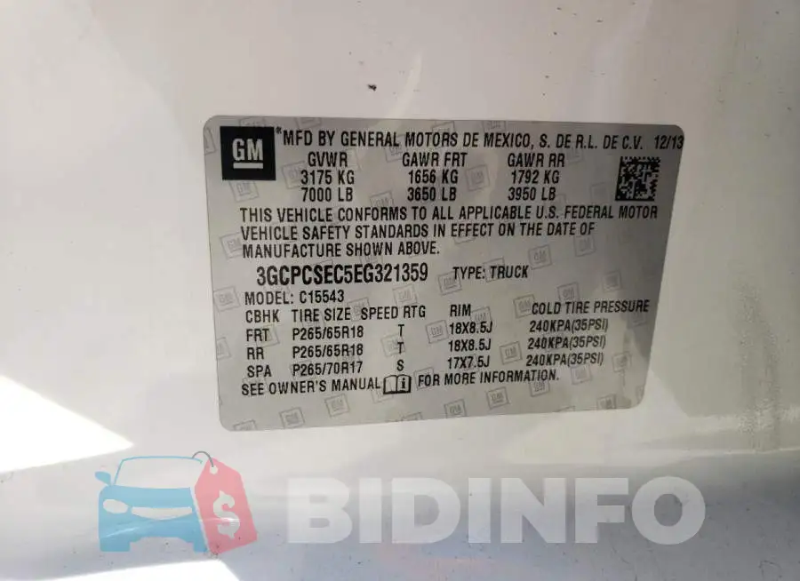 3GCPCSEC5EG321359 Photo# 12