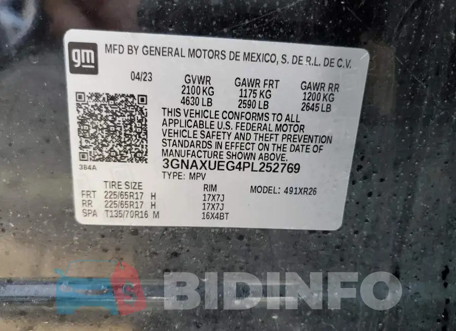 3GNAXUEG4PL252769 Photo# 13