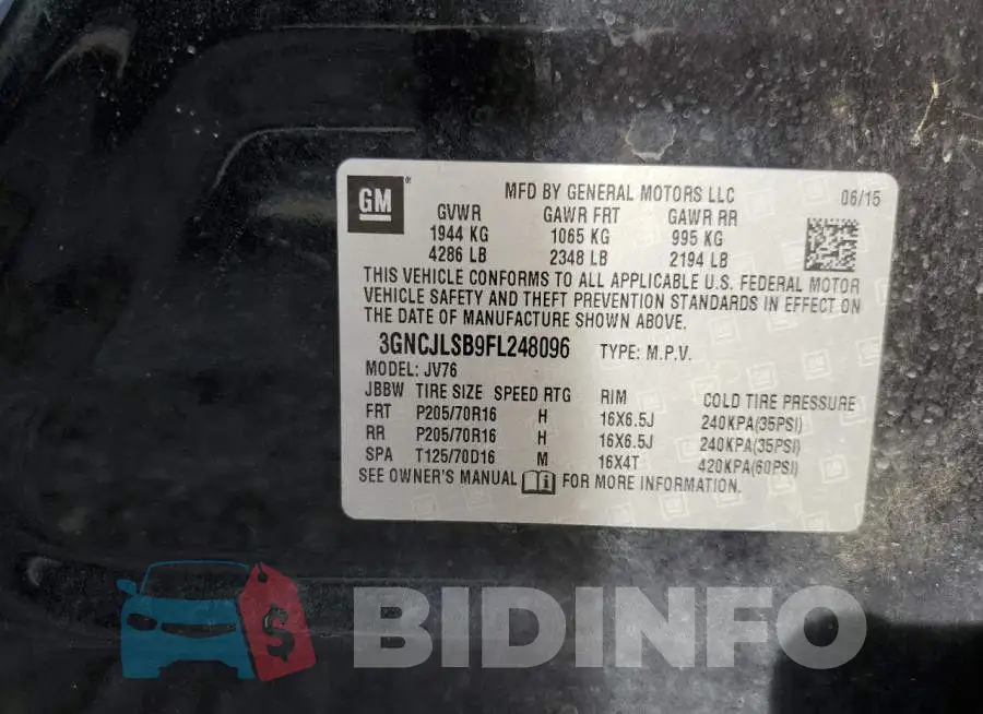 3GNCJLSB9FL248096 Photo# 13