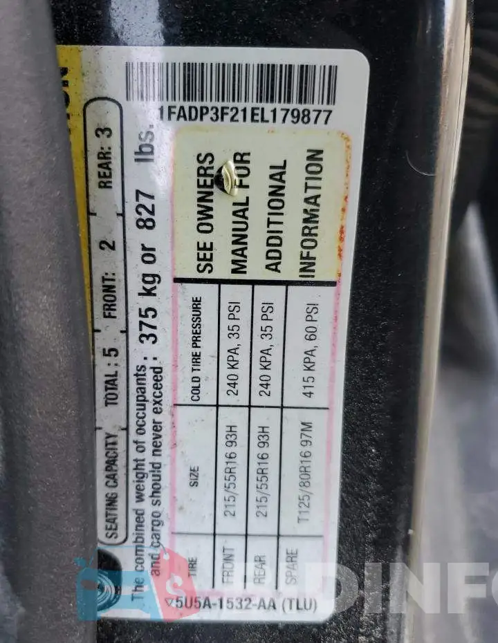 1FADP3F21EL179877 Photo# 12