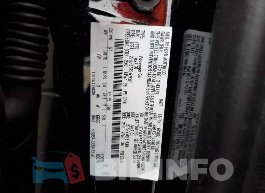 1FADP3F26GL239896 Photo# 12