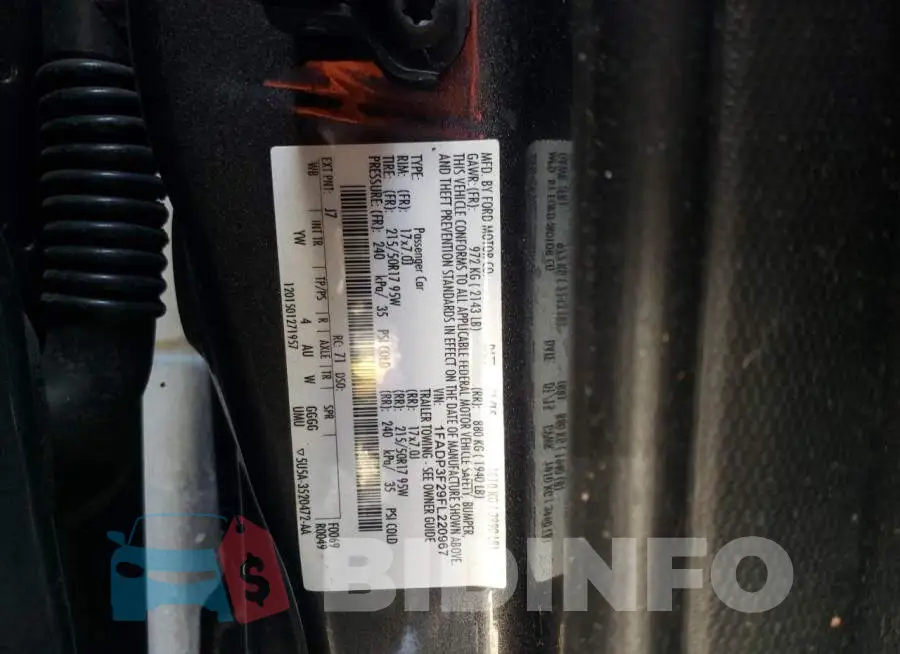 1FADP3F29FL220967 Photo# 12