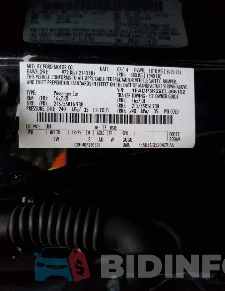 1FADP3K29EL366192 Photo# 12