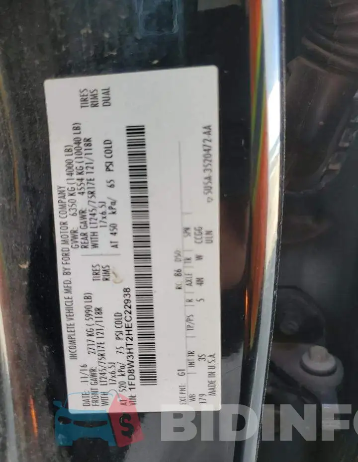 1FD8W3HT2HEC22938 Photo# 13