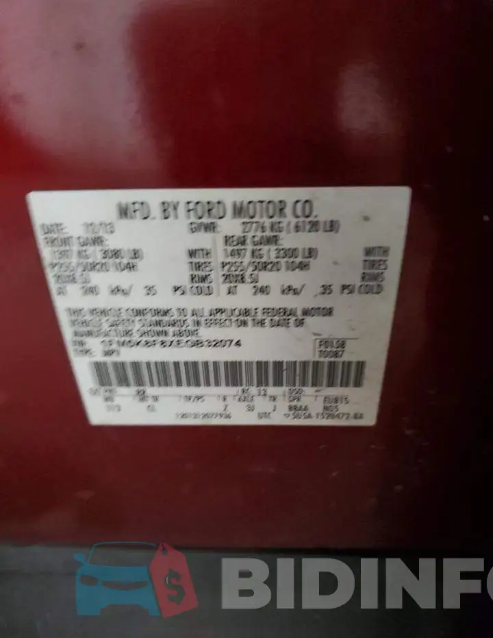1FM5K8F8XEGB32074 Photo# 13