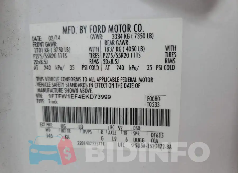 1FTFW1EF4EKD73999 Photo# 12