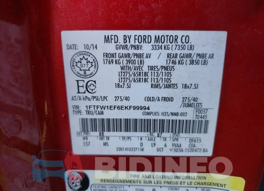 1FTFW1EF6EKF99994 Photo# 12