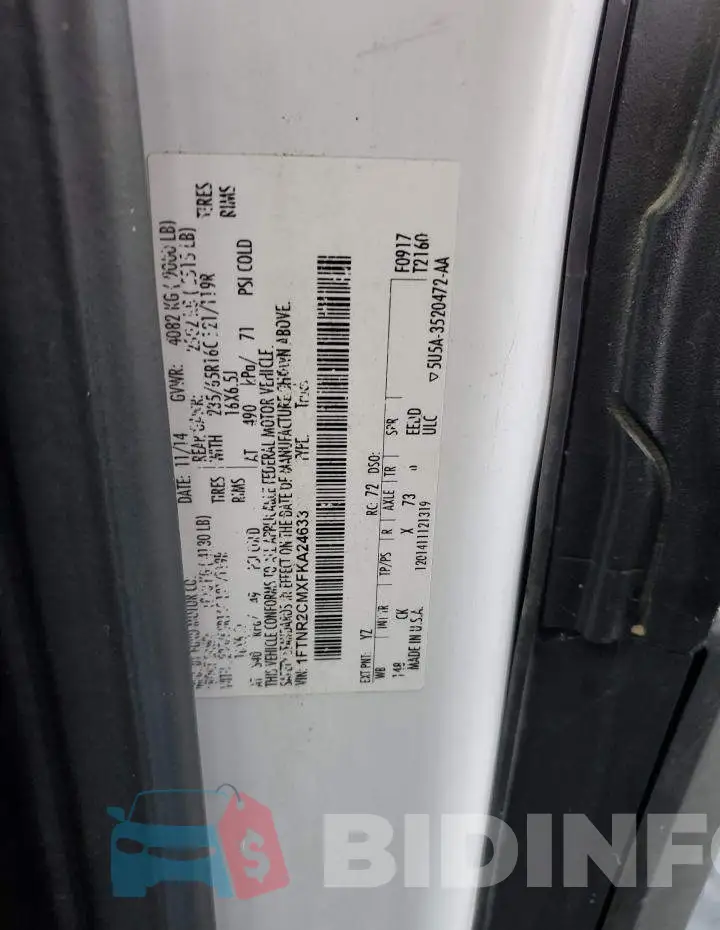 1FTNR2CMXFKA24633 Photo# 13