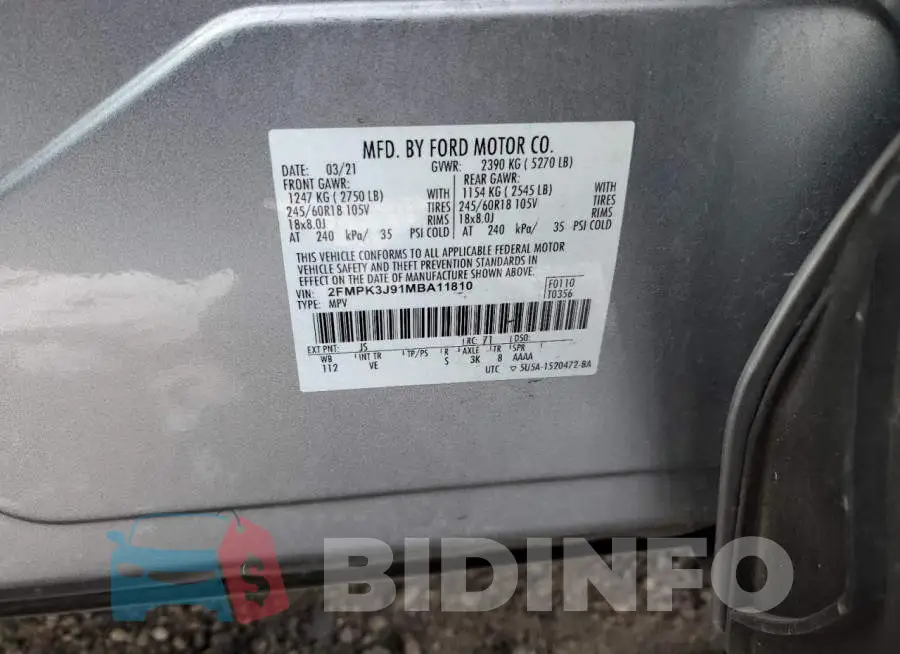 2FMPK3J91MBA11810 Photo# 13