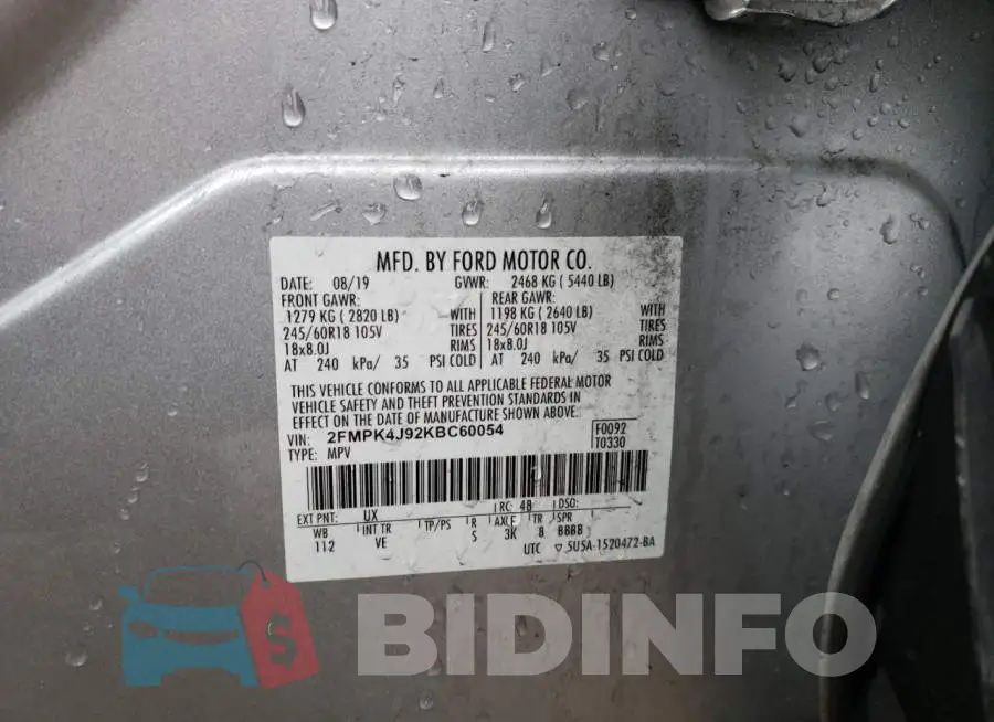 2FMPK4J92KBC60054 Photo# 13