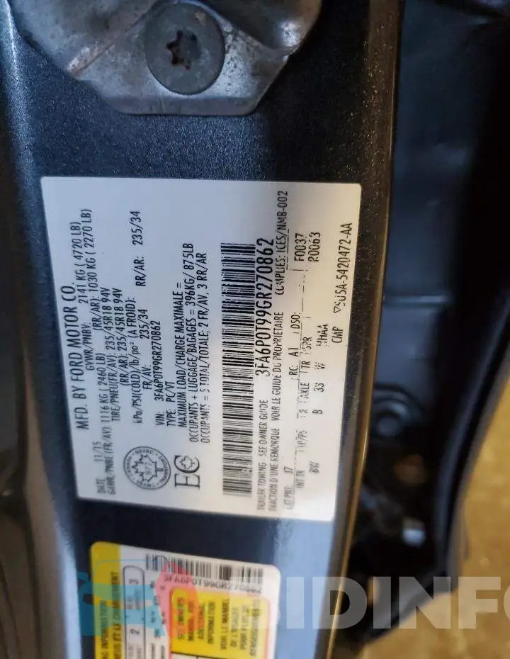 3FA6P0T99GR270862 Photo# 12