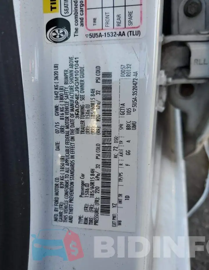 3FADP4EJ9GM101041 Photo# 13