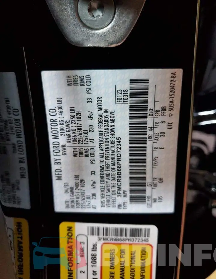 3FMCR9B68PRD72345 Photo# 13