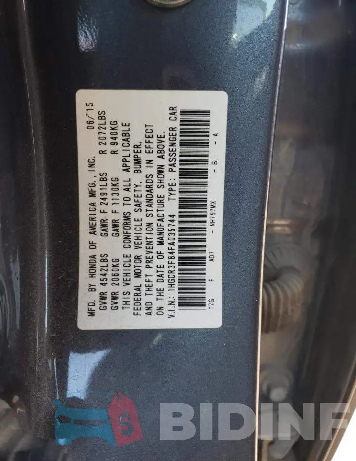 1HGCR3F84FA035744 Photo# 12