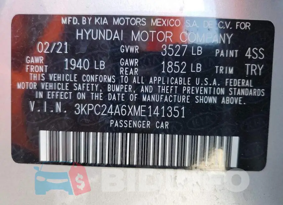 3KPC24A6XME141351 Photo# 12