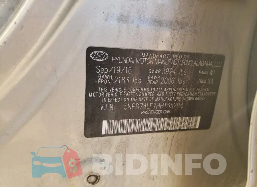 5NPD74LF7HH135284 Photo# 12