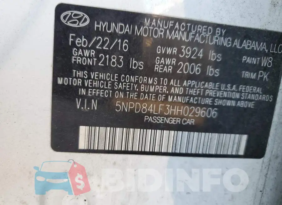 5NPD84LF3HH029606 Photo# 12
