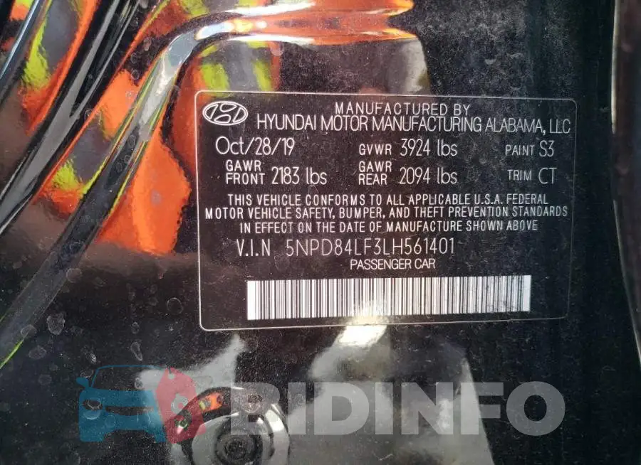 5NPD84LF3LH561401 Photo# 13