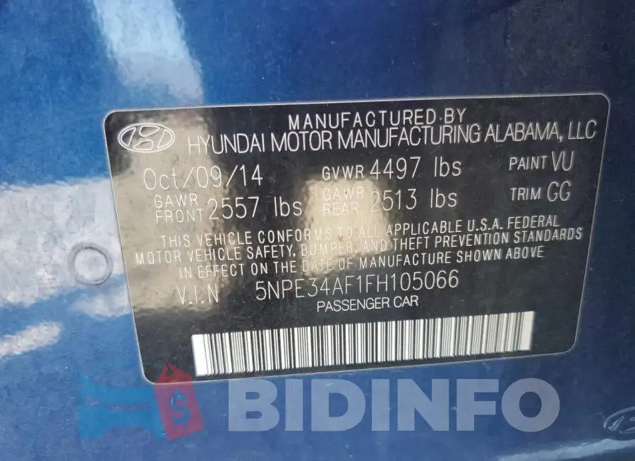 5NPE34AF1FH105066 Photo# 13
