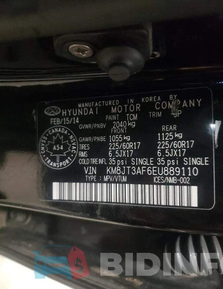 KM8JT3AF6EU889110 Photo# 14