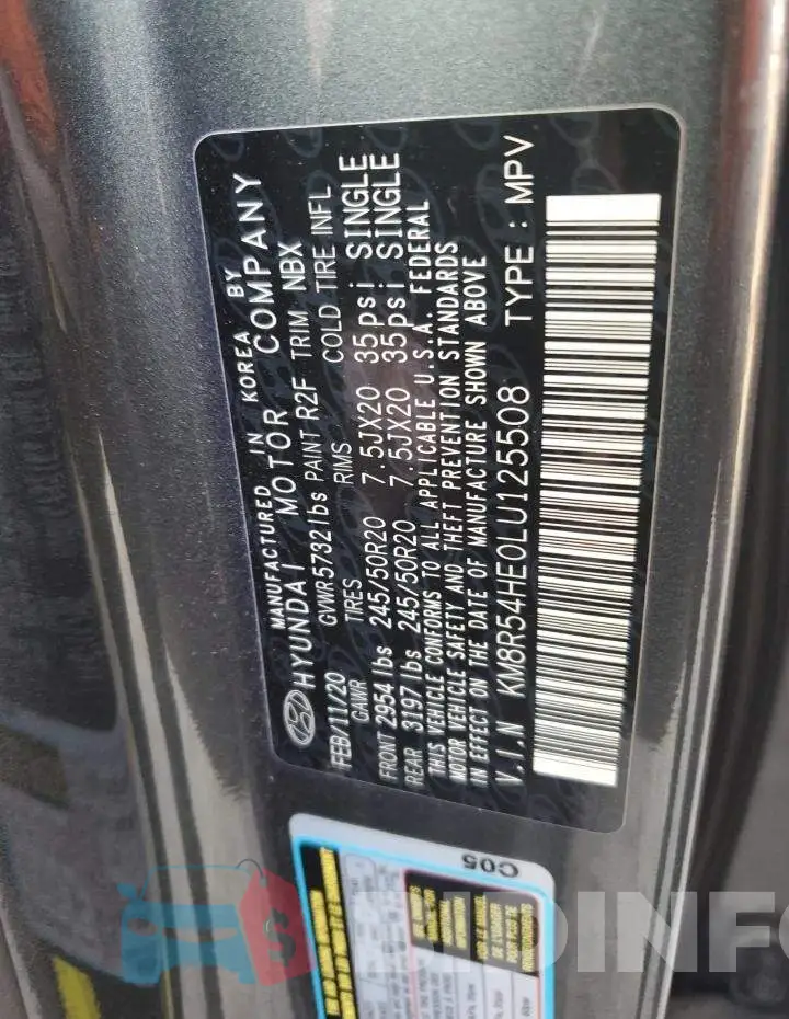 KM8R54HE0LU125508 Photo# 12
