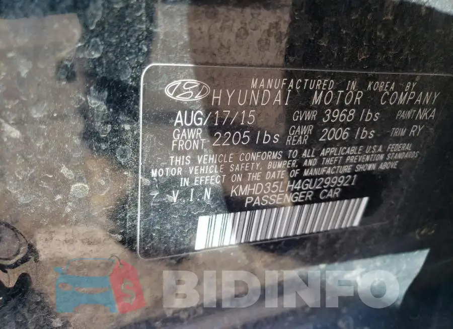 KMHD35LH4GU299921 Photo# 12