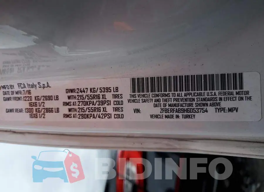 ZFBERFAB9H6D53754 Photo# 14