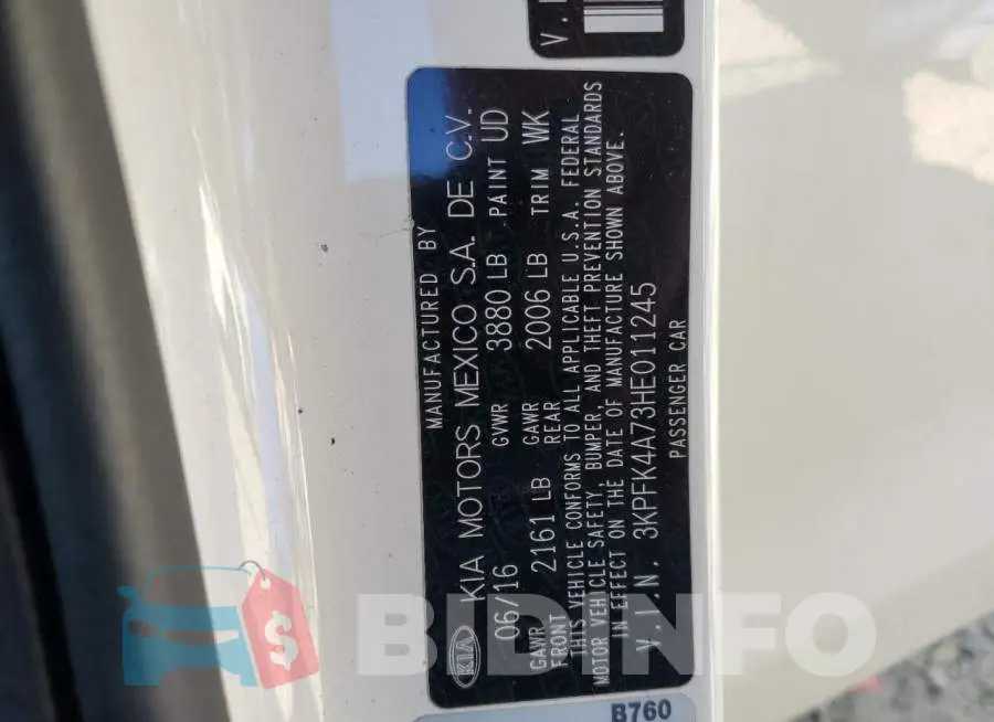 3KPFK4A73HE011245 Photo# 12