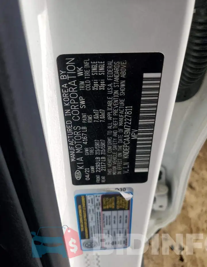 KNDEPCAA9M7227811 Photo# 12