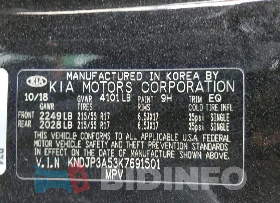 KNDJP3A53K7691501 Photo# 13