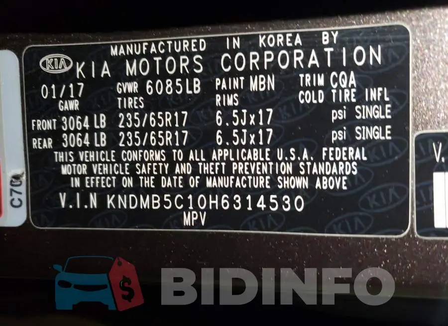 KNDMB5C10H6314530 Photo# 13