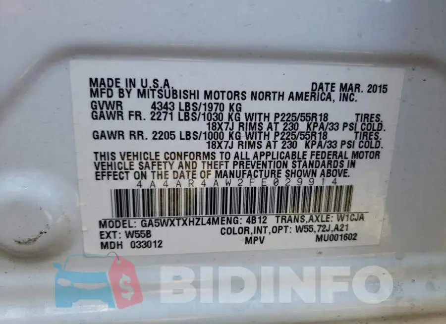 4A4AR4AW2FE029914 Photo# 12