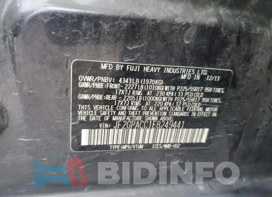 JF2GPACC1E8249441 Photo# 12