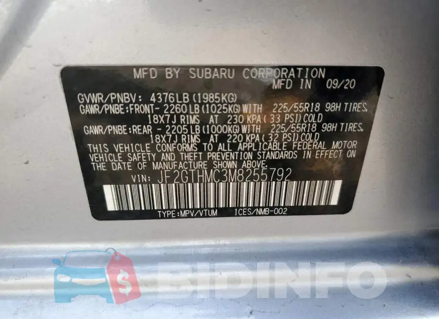 JF2GTHMC3M8255792 Photo# 12