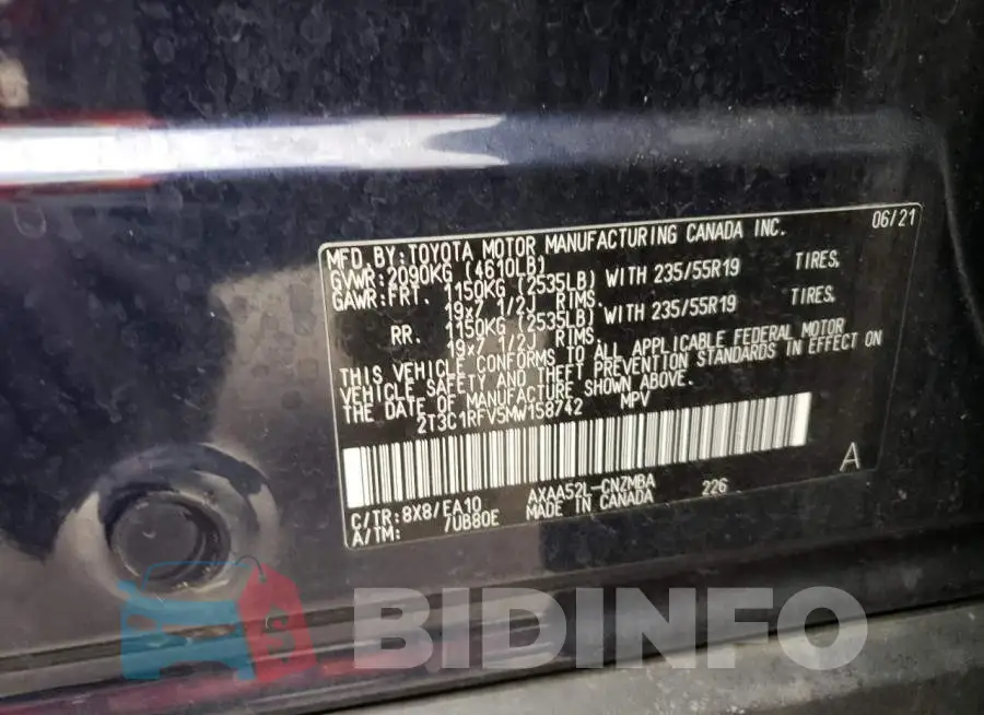 2T3C1RFV5MW158742 Photo# 12
