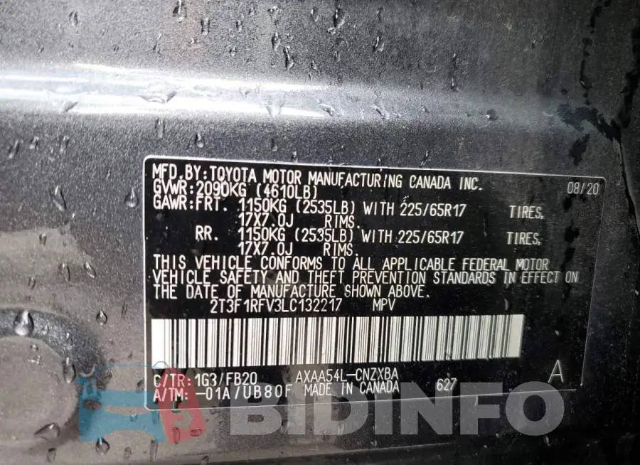 2T3F1RFV3LC132217 Photo# 12