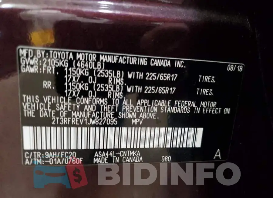 2T3RFREV1JW827095 Photo# 12