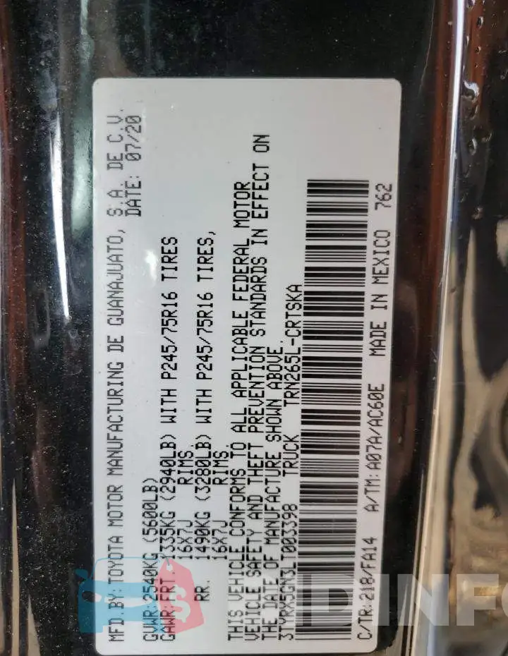 3TYRX5GN3LT003398 Photo# 12
