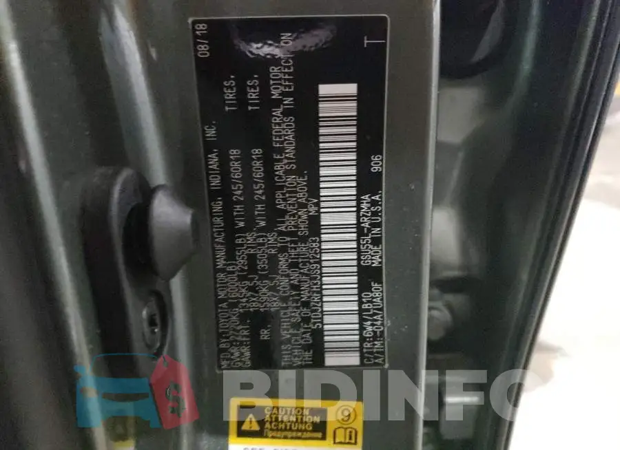 5TDJZRFH3JS912583 Photo# 12
