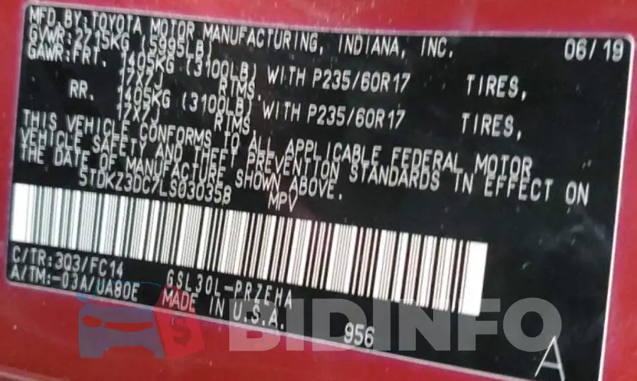 5TDKZ3DC7LS030358 Photo# 13
